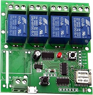 Jethrora eWeLink Controle Remoto InteJethrorante Interruptor Sem Fio Módulo Universal 4ch DC 5V Interruptor Wifi Timer Telefone APP Controle Remoto Suporte Alexa Google Home Controle de Voz para Casa