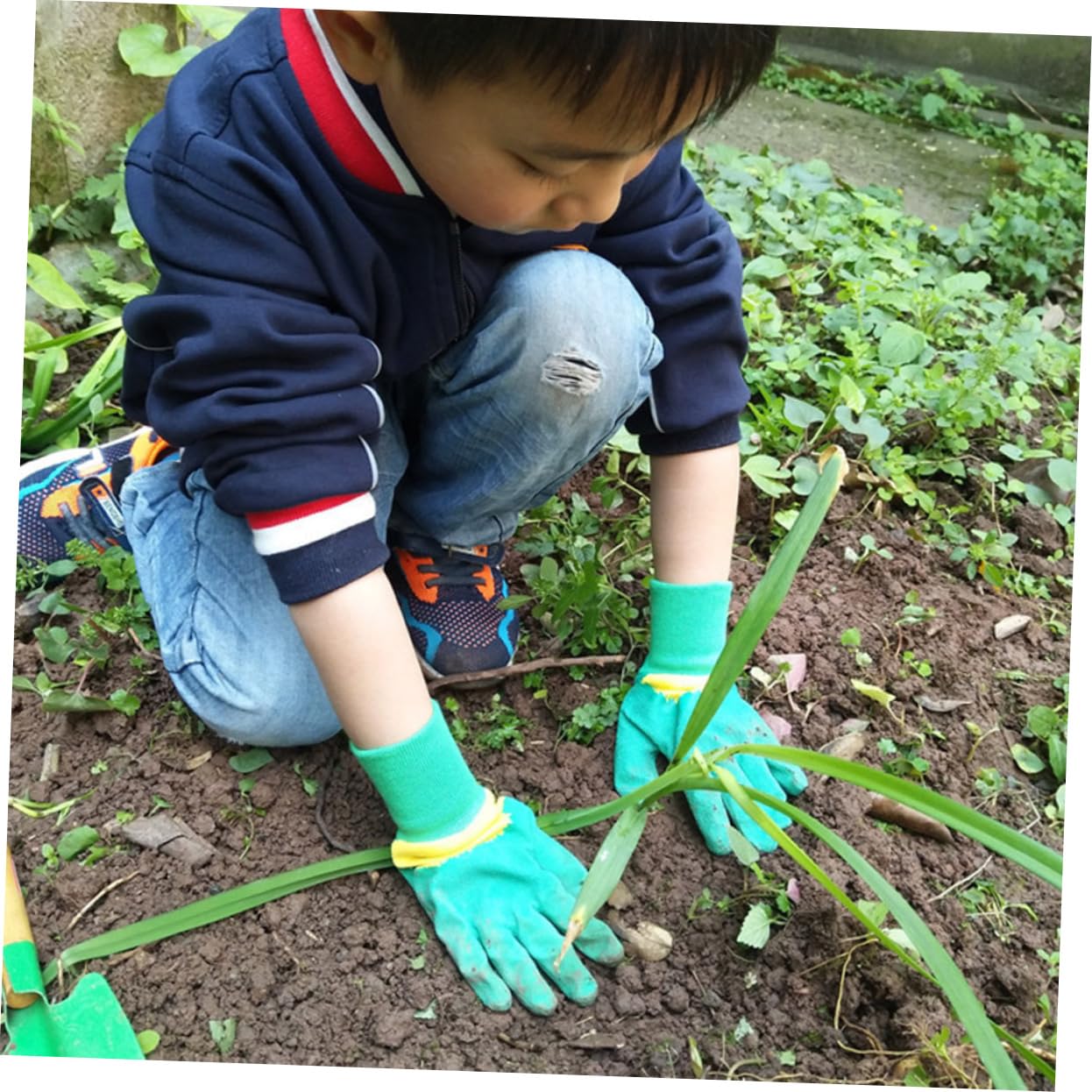 Happyyami 1 Pair Boys and Girls Gardening Protective Lawn for Children and Girls Home Work Random Pattern