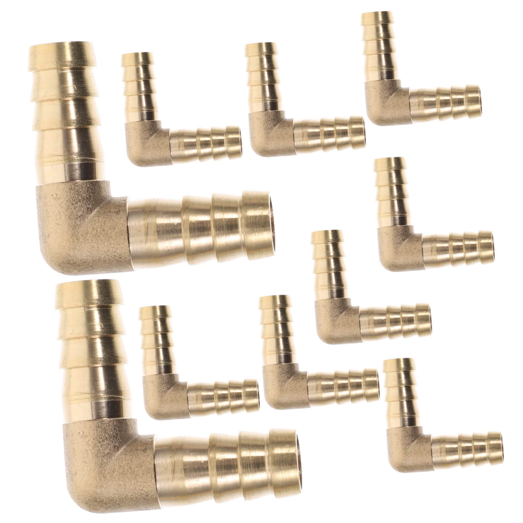 DOITOOL Raccordo Pex a Gomito 90° 1/2" in Rame, 10 Pezzi, Montaggio Rapido e Tenuta Anti-perdita per Tubi Dell'acqua