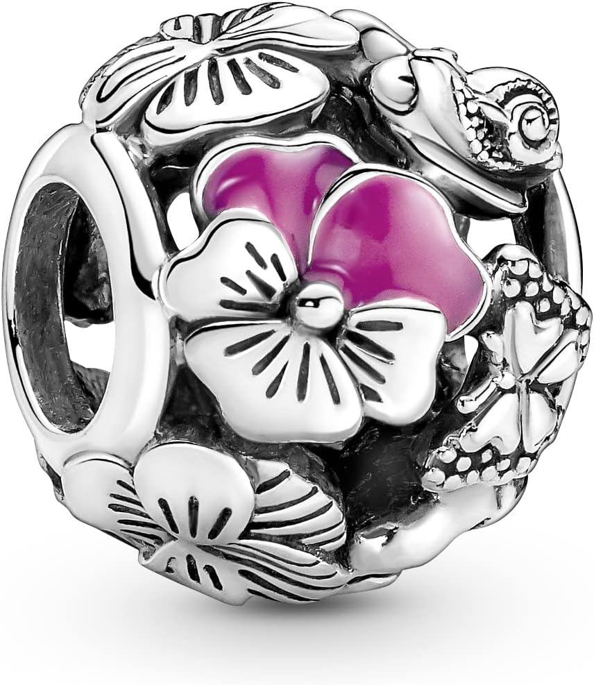 Pandora Pansy Flower Friends Charm