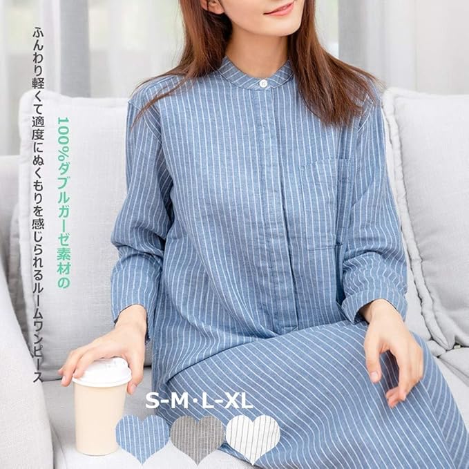 Sale 30 Off 新品 レディース ルームウェア ｘｌ ワンピース 前開きパジャマ 綿100 さらに値下げ Westjordandentistutah Com