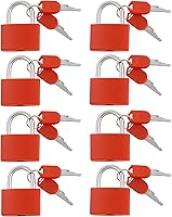 Vista 20 de 8 piezas de candado de metal de latón macizo, mochila, diario, joyero, manualidades, cerradura de enseñanza escolar con llave y cubierta duradera