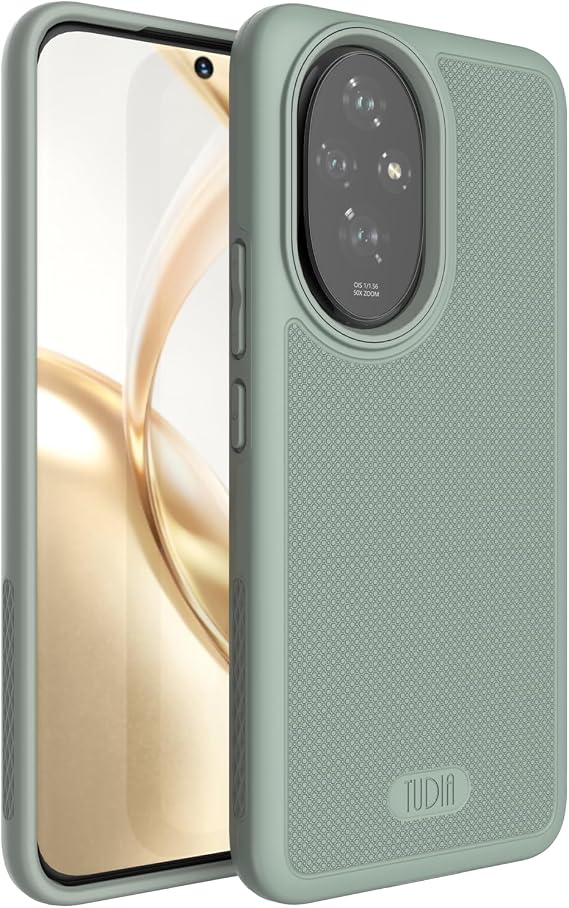 Custodia TUDIA DualShield MergeGrip Per OnePlus 10T 5G – Doppio Strato, Antiscivolo, Grado Militare, Nero Opaco