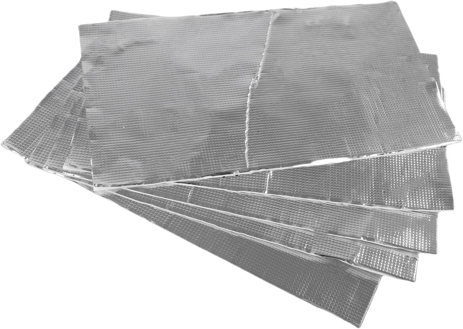 Keenso Car Sound Deadening Mat, High Density Rubber with Aluminum Foil Insulation for Shock Absorption Noise Reduction, for Automobile RV Yacht Home