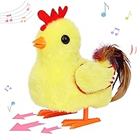 Vista 49 de Hopearl - Pollo caminante, mascota, gallo, pollito, juguete de peluche interactivo electrónico, granja, animales animados, regalos para niños