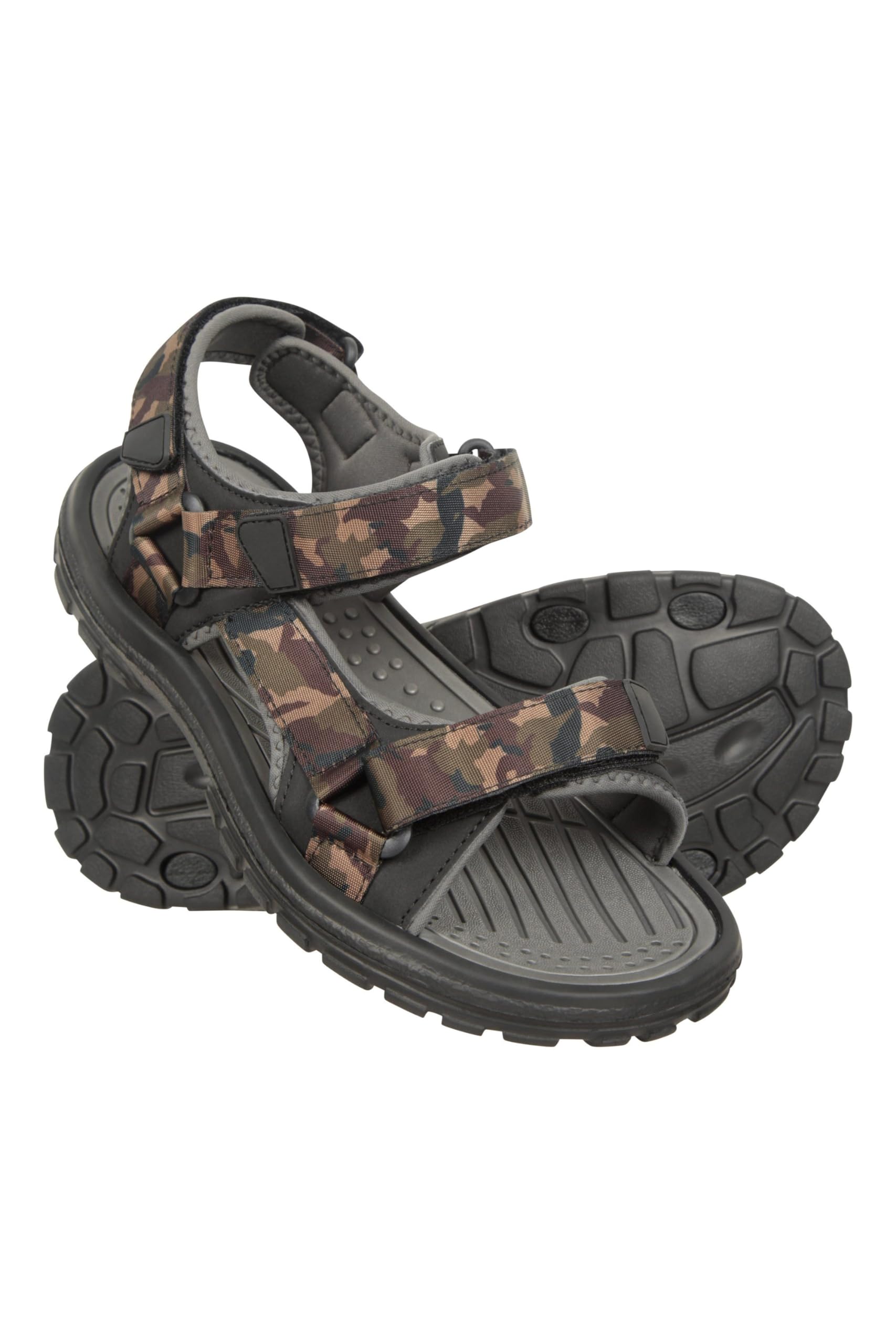 Mountain WarehouseCrete Mens Sandals - Durable Shoes, Sturdy Grip, Cushioned Footbed, Neoprene Lined, Hook & Loop Straps Beach Shoes - For Travel, Walking