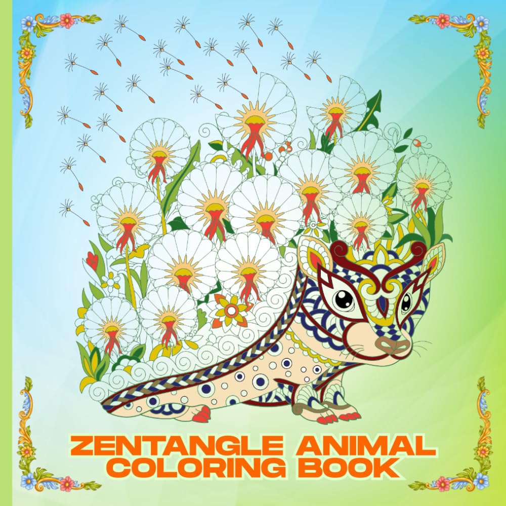 Zentangle Animal: Coloring Book for Adults