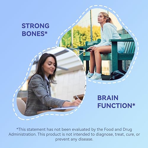 Miniatura 5 de Suplemento de magnesio con vitamina D3 K2- Complejo de magnesio quelatado 1800 mg - L-treonina y glicinato de magnesio -120 cápsulas