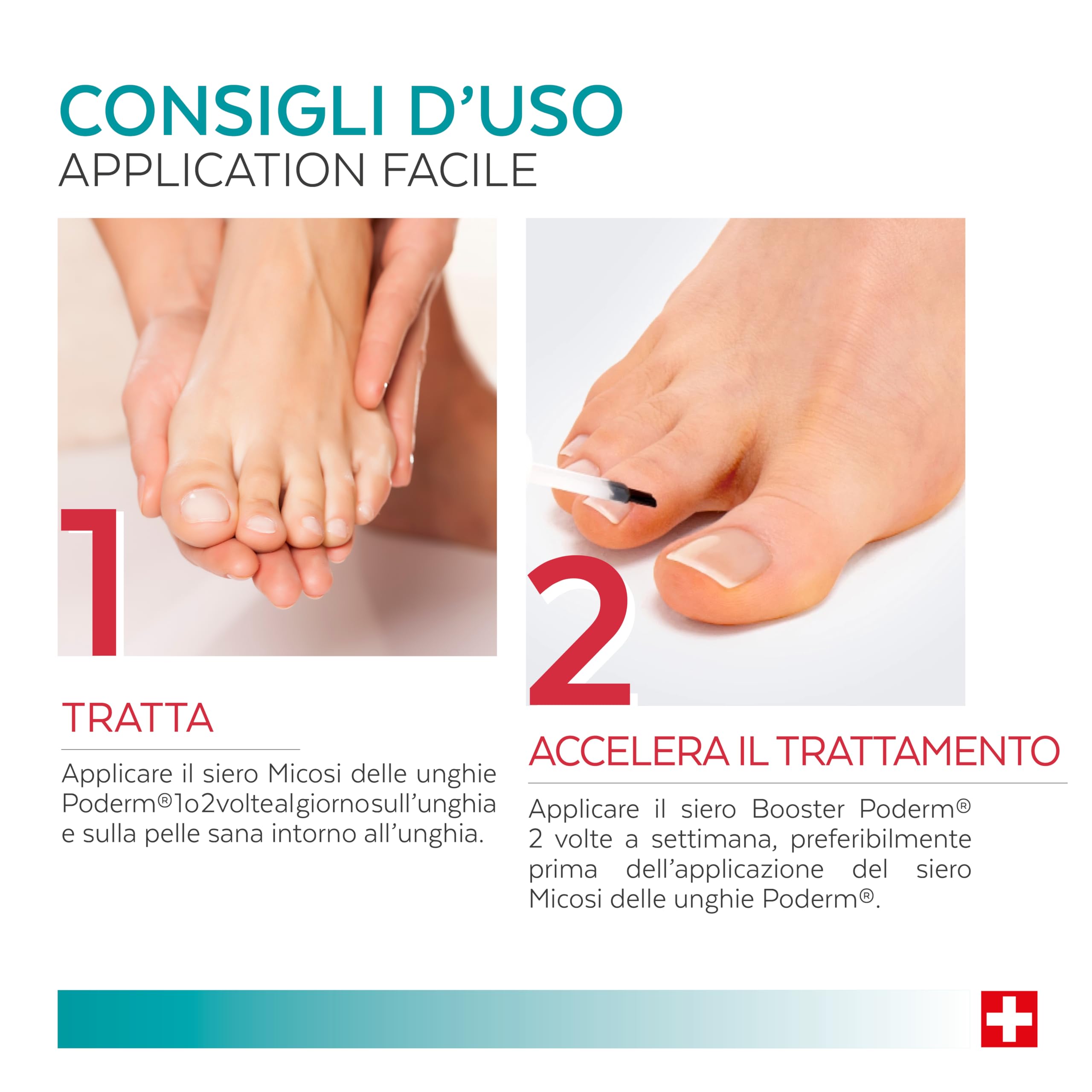 PODERM MICOSI UNGHIA PIEDE COMPLEMENT BOOSTER -Trattamento micosi unghie piedi – Dimezza durata trattamento – Non utilizzare solo – Prodotto in Svizzera