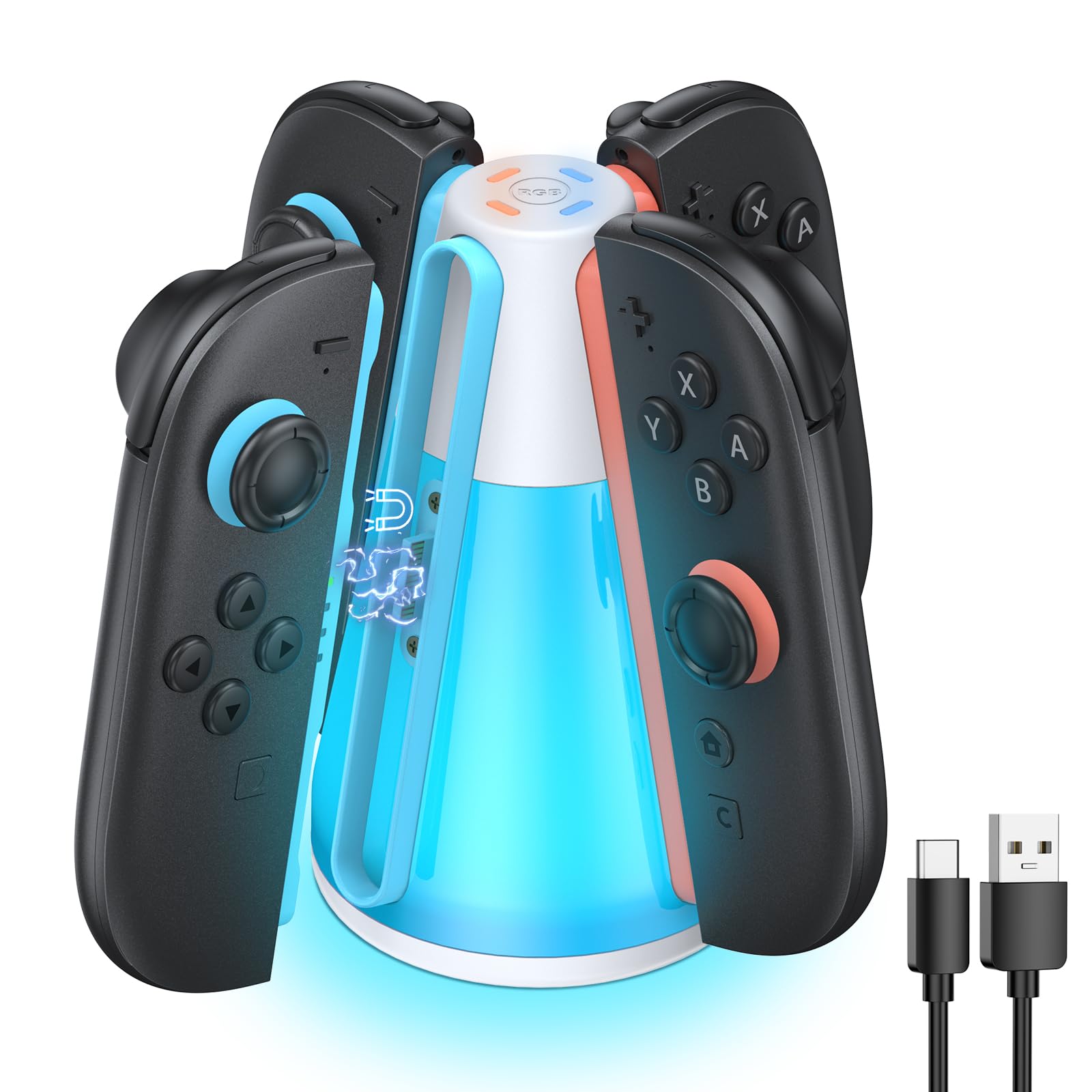 FASTSNAIL Switch 2 Controller Charger for Nintendo Switch 2 for Joy-Con 2