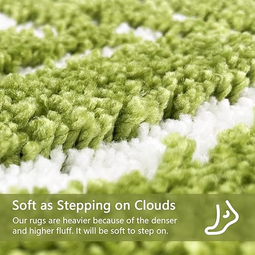 Miniatura 4 de Alfombras de baño con hojas verdes y hierbas, bonitas alfombras de baño grandes para baño, antideslizantes, lavables a máquina, divertida decoración