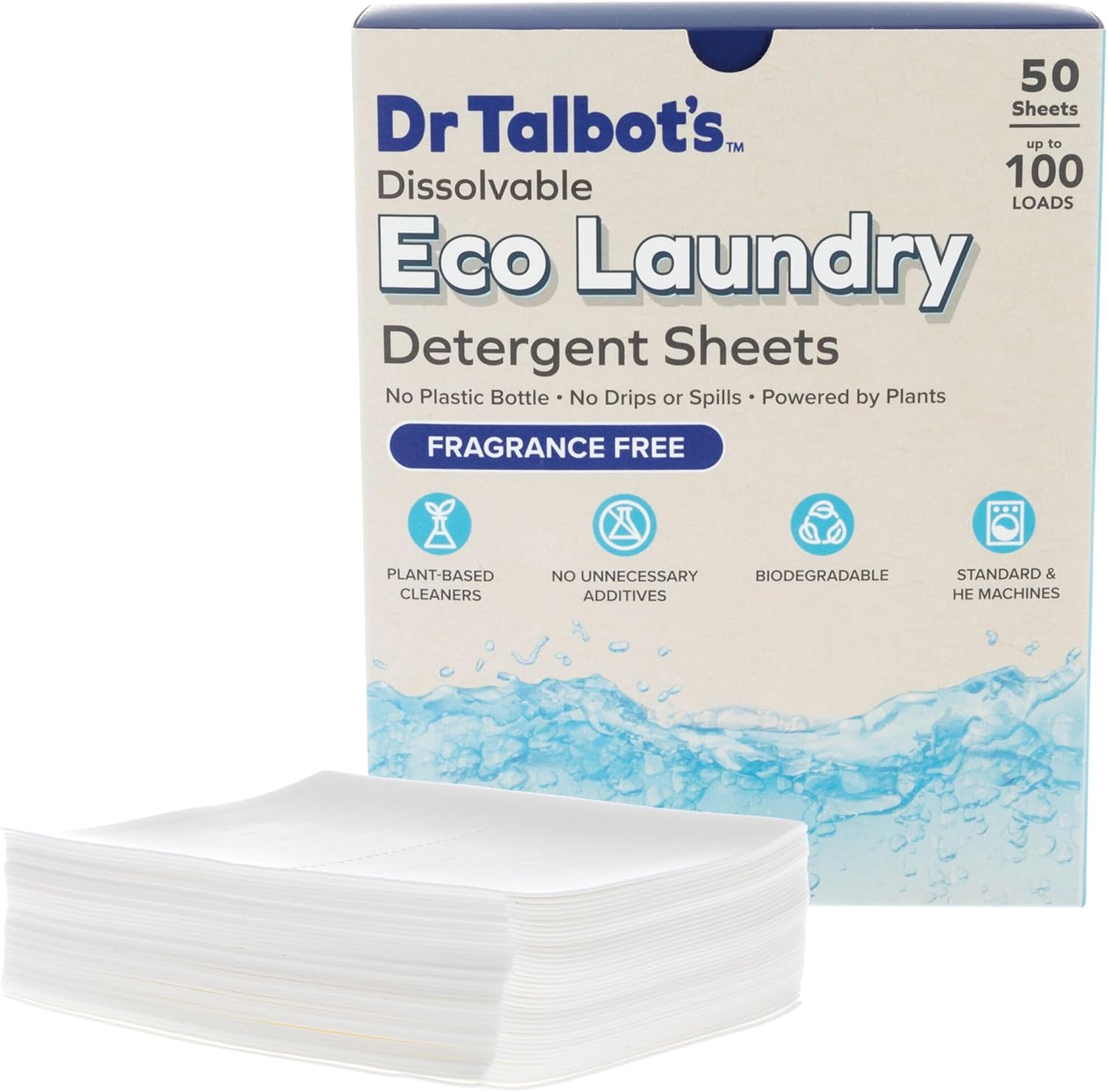 Dr. Talbot's Eco Laundry Detergent Sheets - 50 Sheets