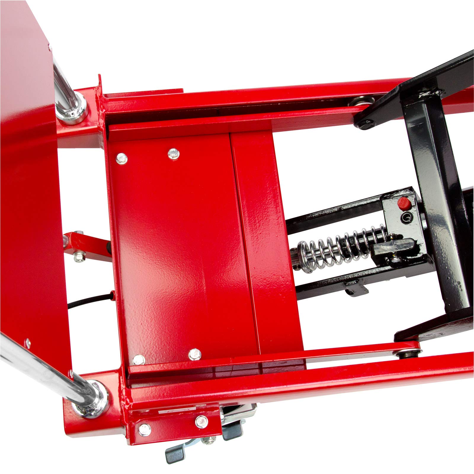 DEMA Hubtischwagen Quicklift TF-500 – Hydraulischer Hubwagen, Fahrbarer Hubtisch, Transportwagen, Tischwagen, 500 kg Tragkraft, Stahl, Rot, Robust & Vielseitig, Ideal für Werkstatt & Lager