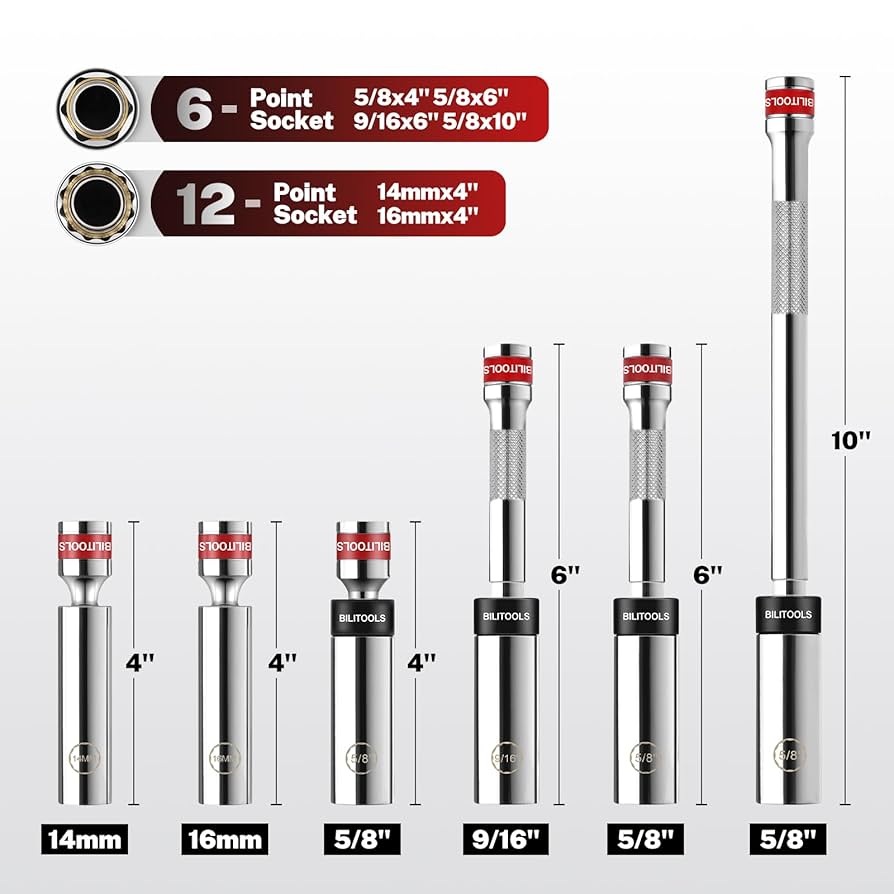 Amazon.com: BILITOOLS 6 Piece 3/8-Inch Drive Magnetic Swivel