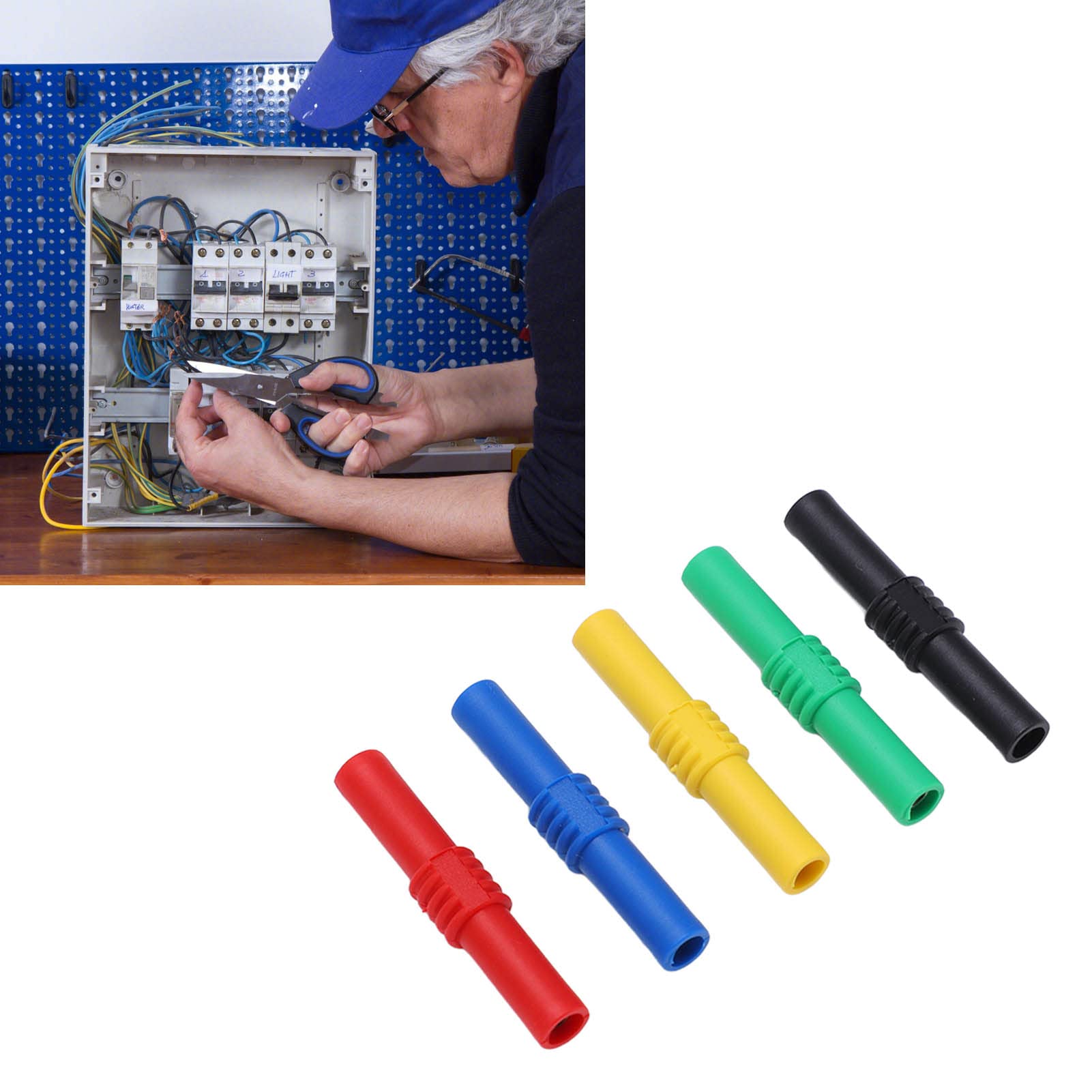 16 Adattatori Banana 4mm Isolati - Femmina-Femmina, 4 Colori, Per Elettronica E Test - Foto 12