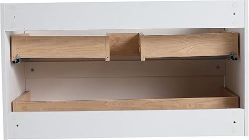 Miniatura 7 de Combinación de tocador y fregadero flotante de 30 pulgadas, armario pequeño montado en la pared con puerta de cierre suave (006 CAW, 30 pulgadas)