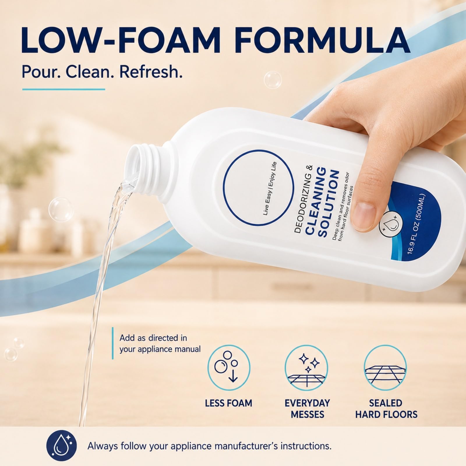Solución de Limpieza compatible con Tineco, 4 x 500 ml
