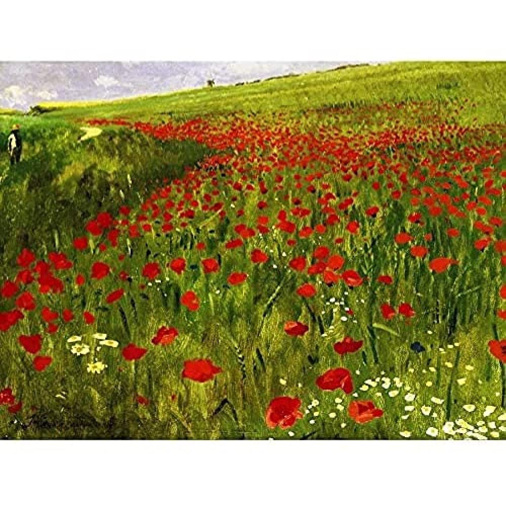 Szinyei Merse Pal Meadow With Poppies Unframed Wall Art Print Poster Home Decor Premium