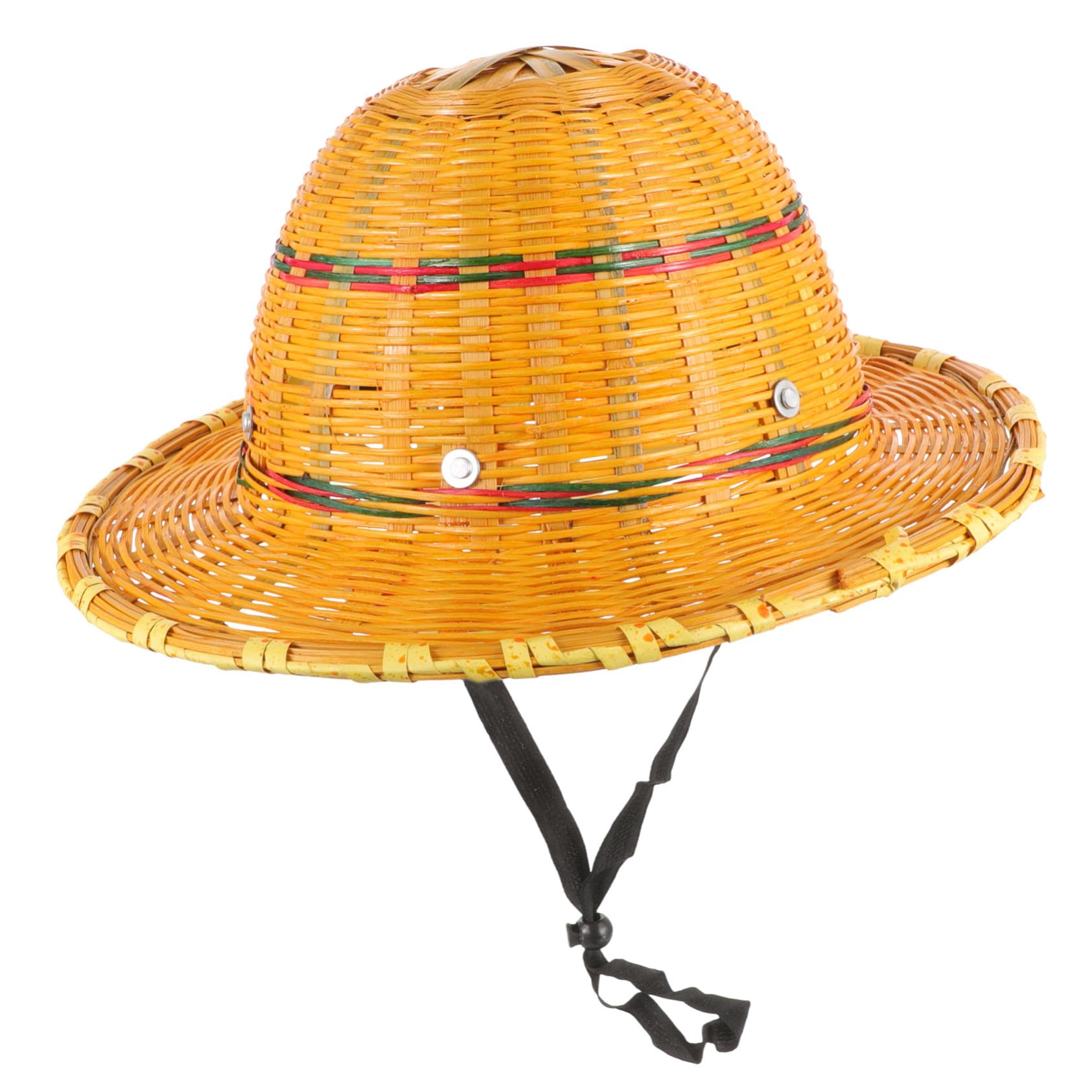 Sommerfest Outdoor Schutzhelm aus Gewebtem Bambus mit Atmungsaktiver Luftzirkulation Gewebte Schutzkappen für Außenbereich und Sicherheitshelm für Bauarbeiten Zufällige Farbe