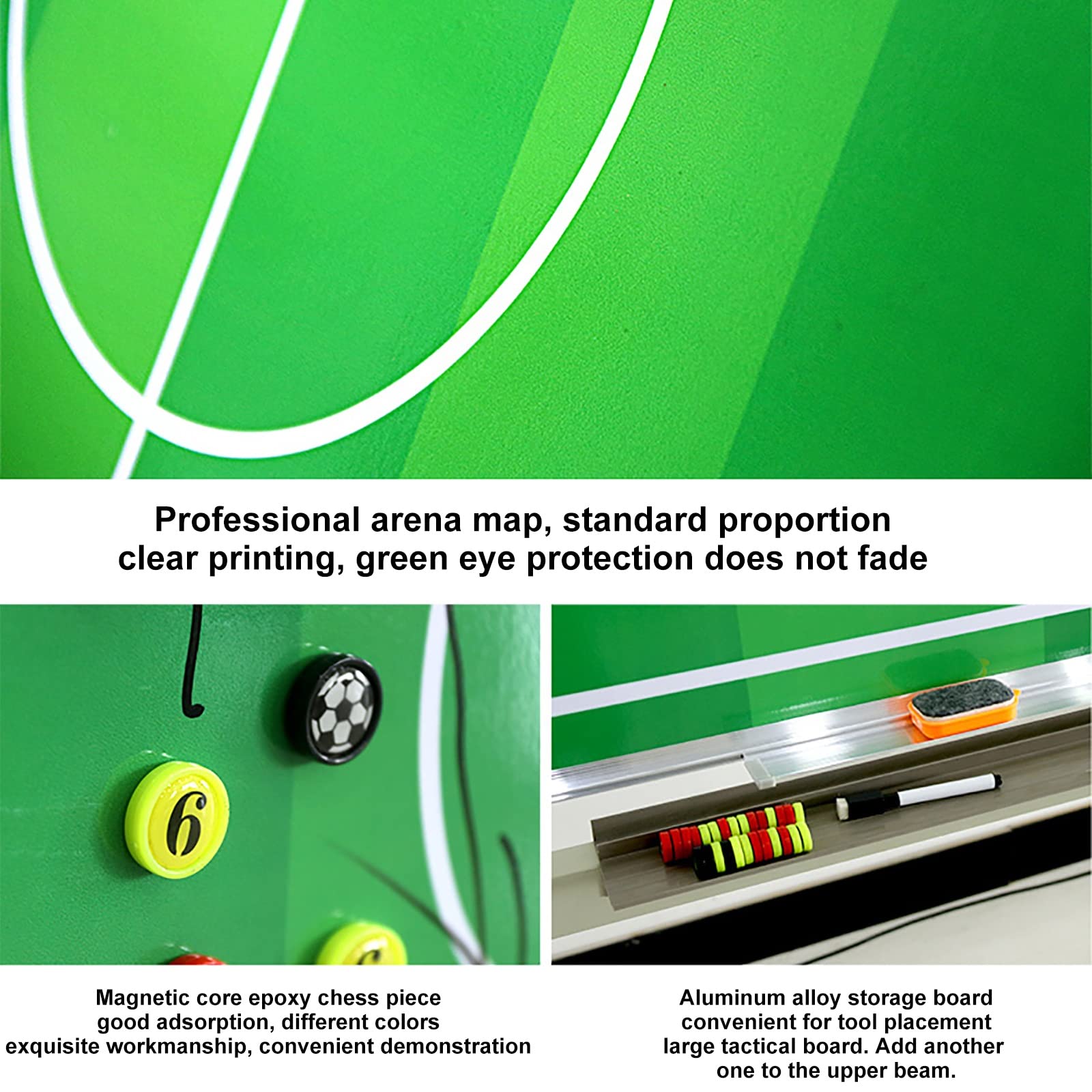 100 x 70 cm Lavagna Tattica Calcio Magnetica Grande Lavagna Tattica Ideale per Esercitazioni, Strategia e Allenamento