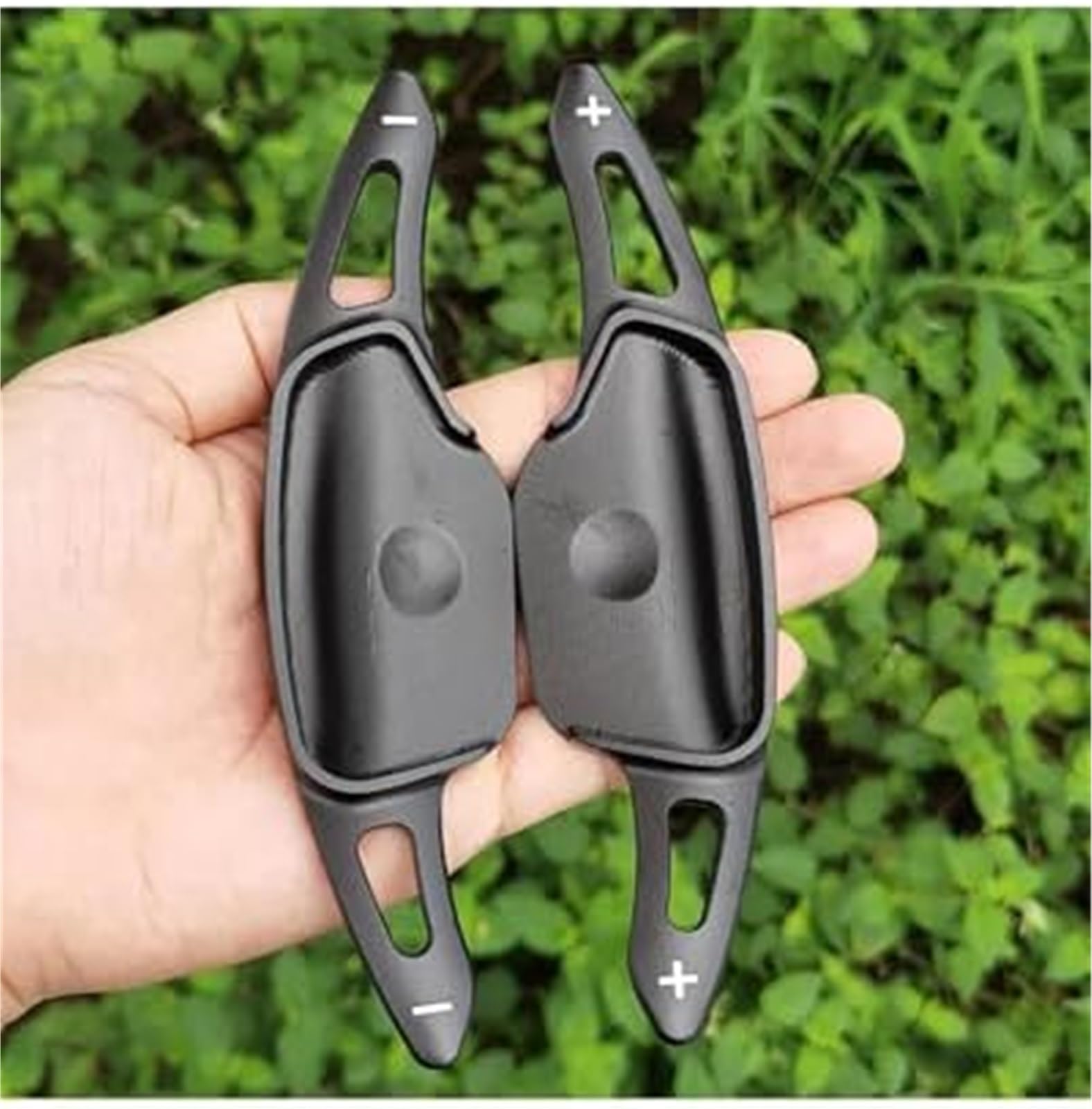 XEDLAMP car Gear Shift Paddle Paddle Shifter Cover Extensions, for Kia for Sorento Mq4 2020 Shift Gear Extender Aluminum Steering Wheel Extension Sticker(Black)