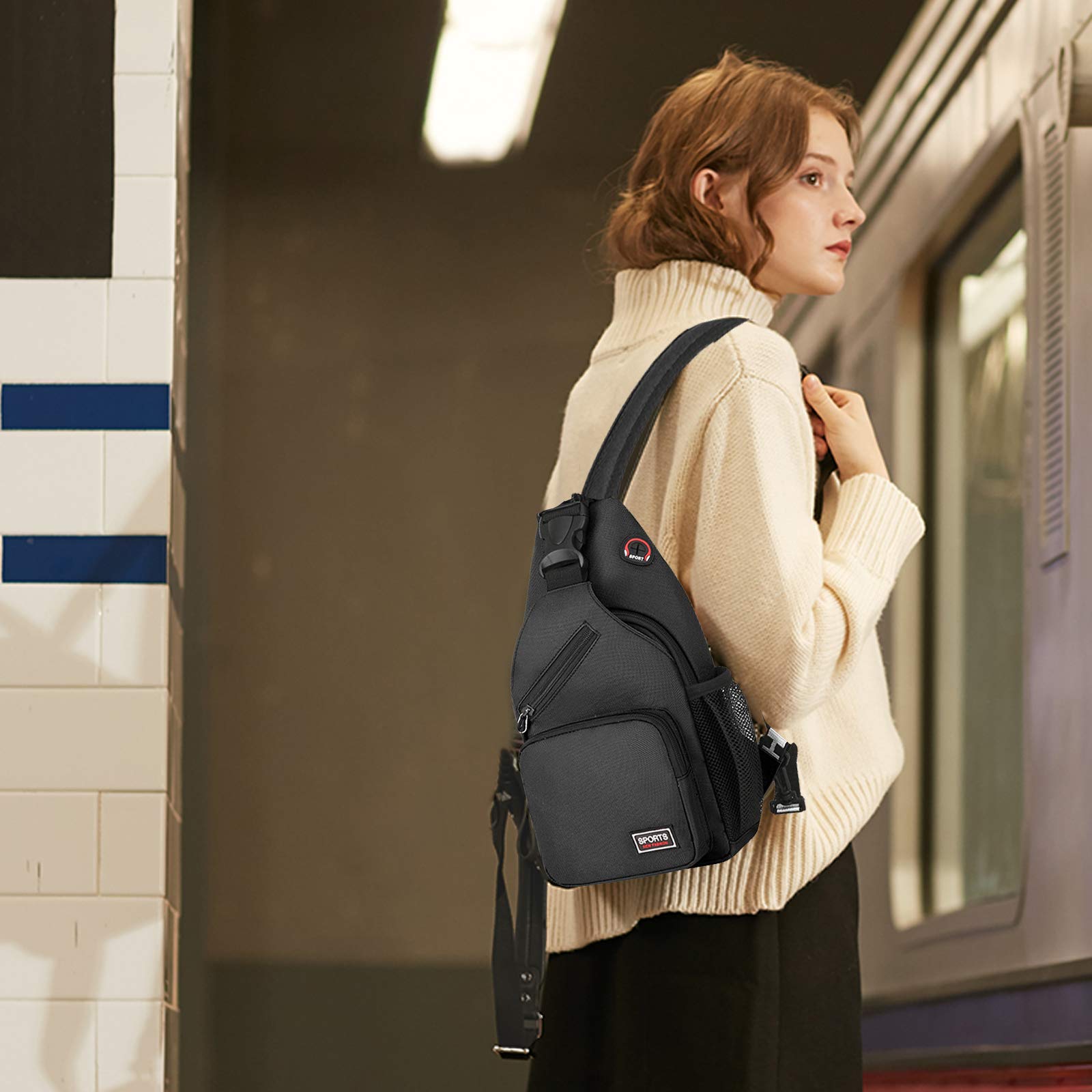 FANDARE Women's Modern, Black/White, L