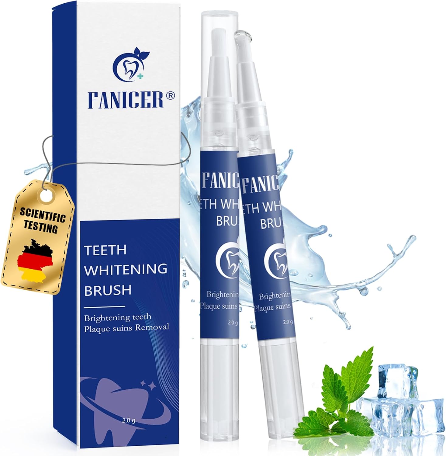 2 Pièce Stylo Blanchiment Dents, blanchiment dentaire Kit, Blanchir Les Dents Rapidement, Soins des Dentsblanchiment pour dents à la maison, Efficace rapide blanchiment - Amazon product rated Grade B