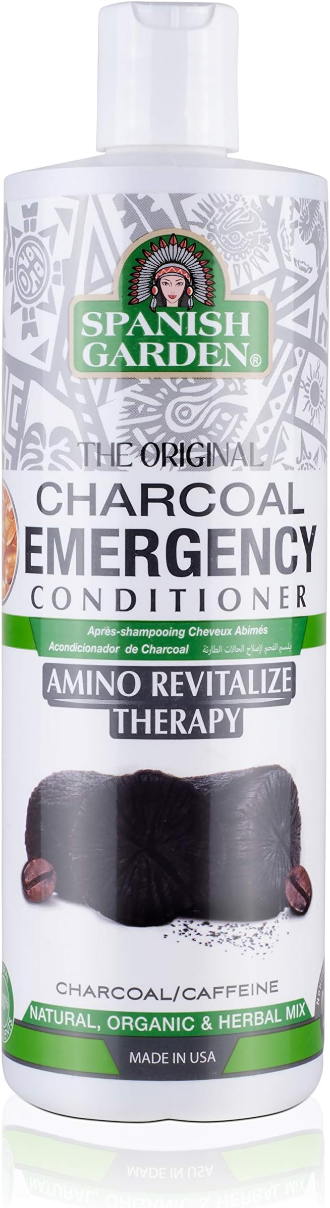 Charcoal Emergency Conditioner | Amino Revitalize Therapy with Organic Oils, Natural Vitamins, and Herbal Extracts | For Stressed, Weak & Damaged Hair, 16 oz
