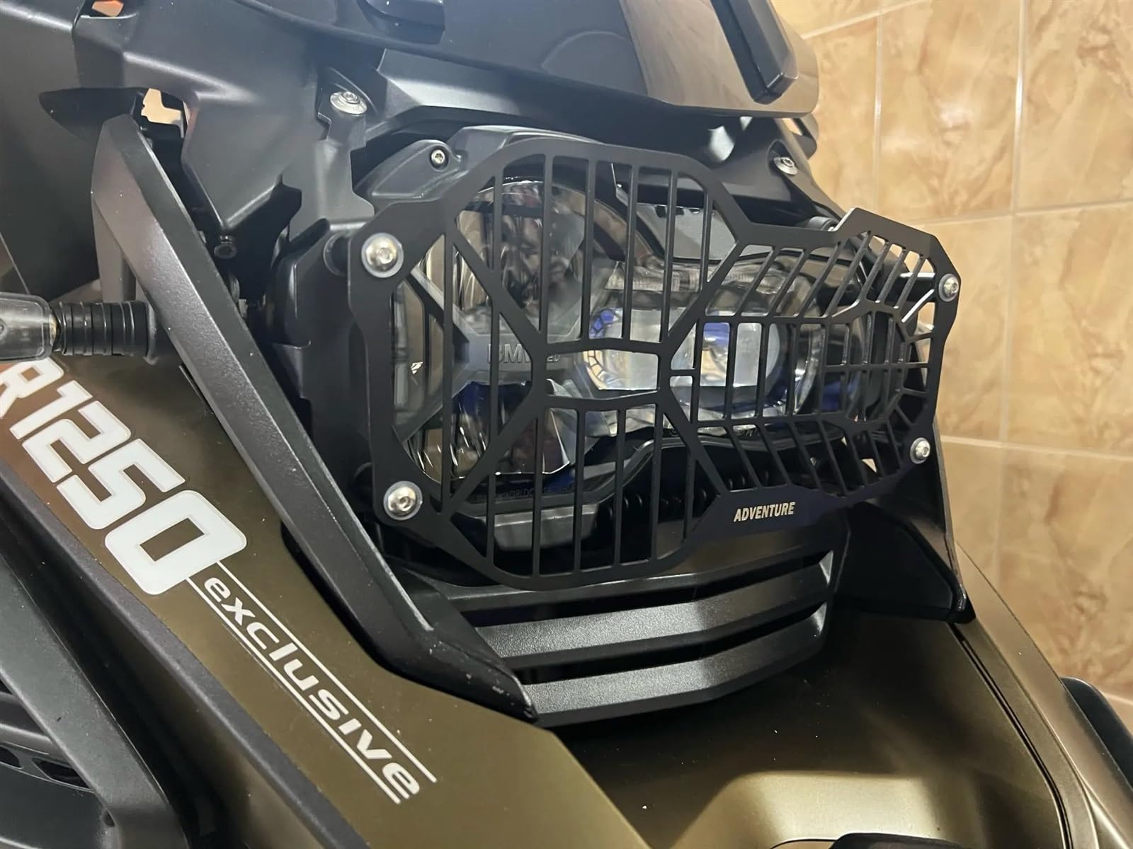 R 1250 GS Motorrad Scheinwerferschutz Grille Schutzabdeckung Schutz Grill Passend for BMW R1250GS ADV LC R 1250GS Adventure 2019–2023 Scheinwerfermodifikation (Size : Clear)