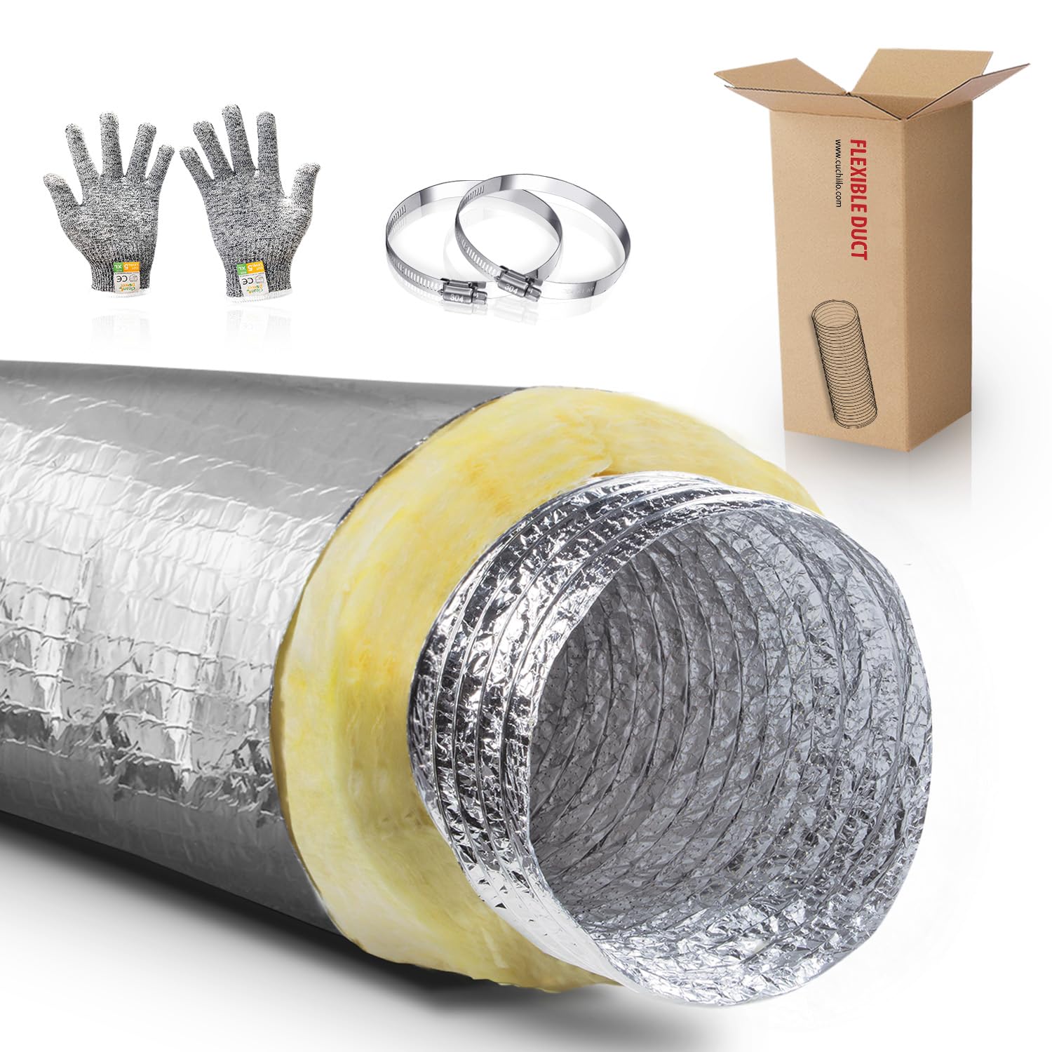 Cuchiilo 10 Inch Insulated Duct 25 Feet