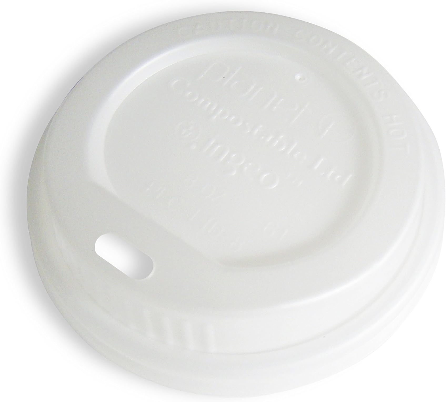 Planet+ 100% Compostable PLA Hot Cup Lid, Fits 8oz Single-Wall and Double-Wall Hot Cups, 1000-Count Case