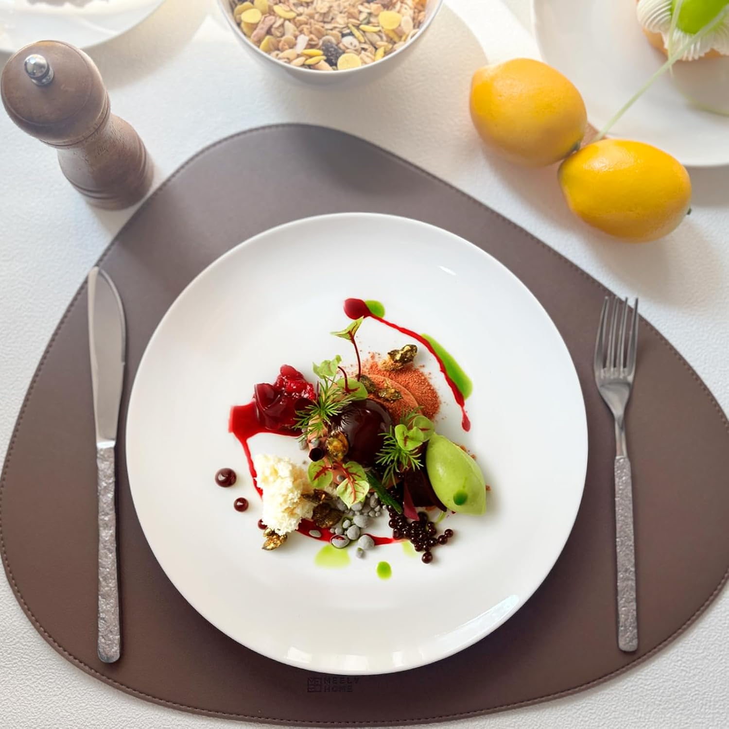 Anveena 16 Piece Dinnerware Set for 4, Plates and Bowls Set.For Family Dinner& Kitchen Use, Microwave & Dishwasher Safe
