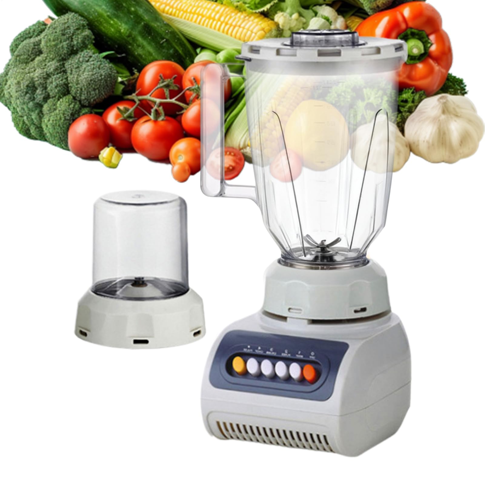 Blender de cuisine portable avec double bocal étanche à 4 vitesses réglables