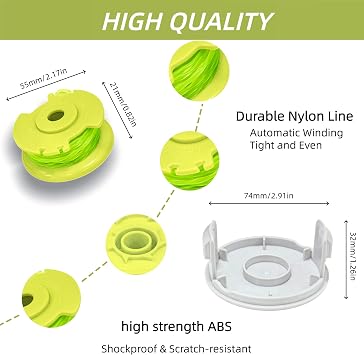 10+2 Pack Weed Wacker String Compatible with Ryobi One Plus+ AC80RL3