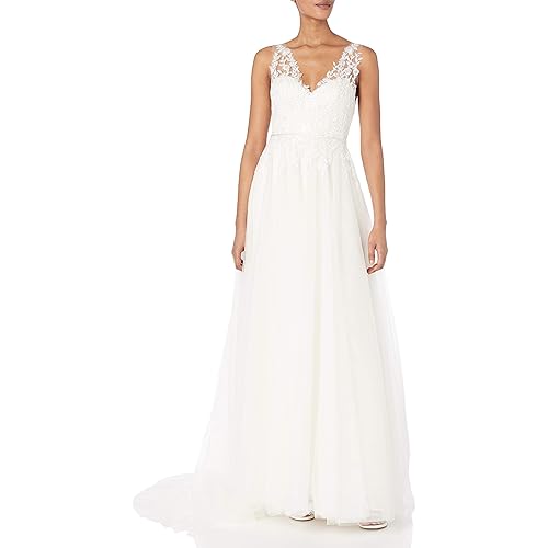Jenny Yoo Women's One Size Isla Lace and Tulle Wedding Gown