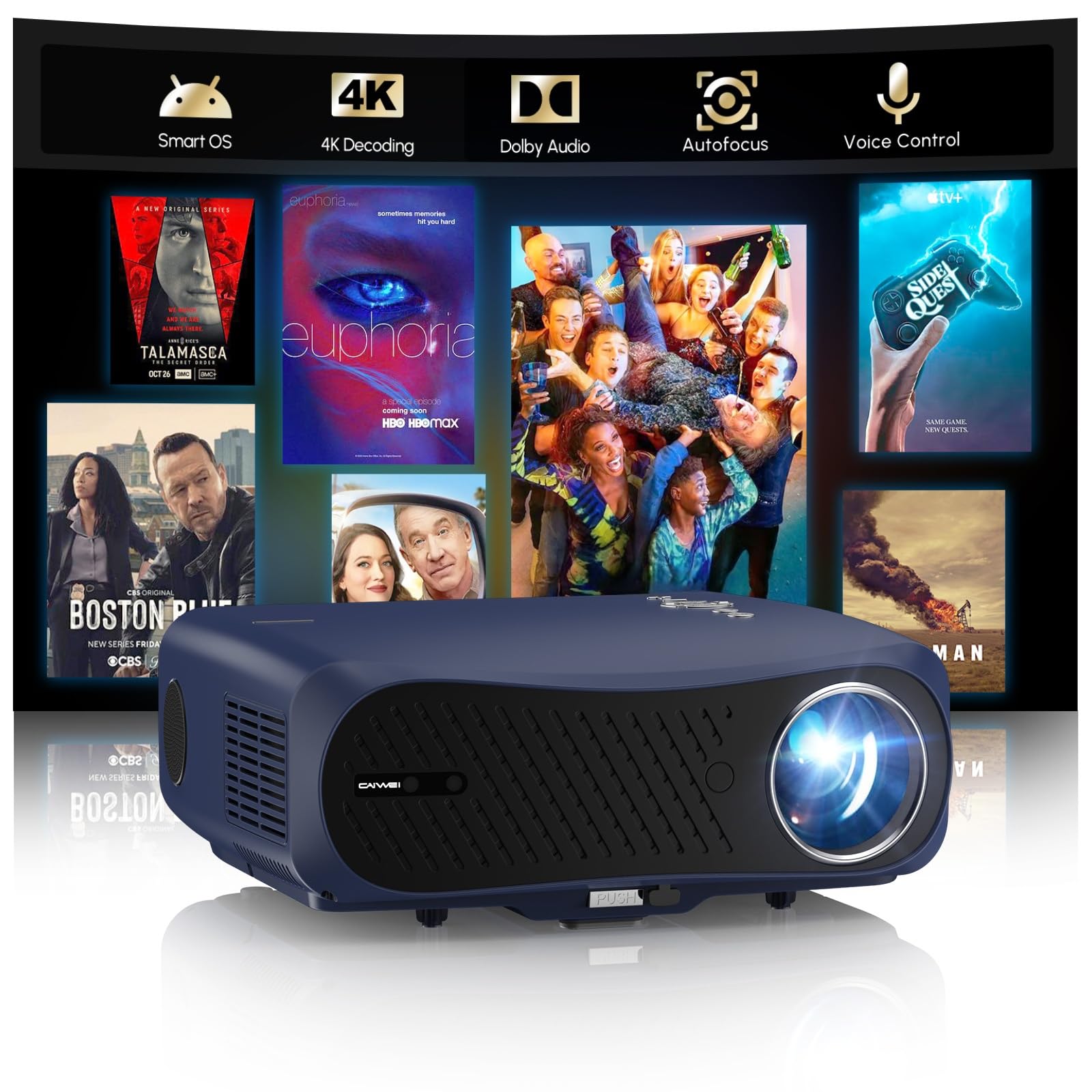 ZCGIOBN 2200 ANSI 4K HDR Gaming Projector