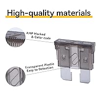 Vista 3 de Paquete de 100 fusibles auto 2 AMP ATC/ATO estándar regular de hoja de fusible 2A para coche, camión, barco, marina, RV