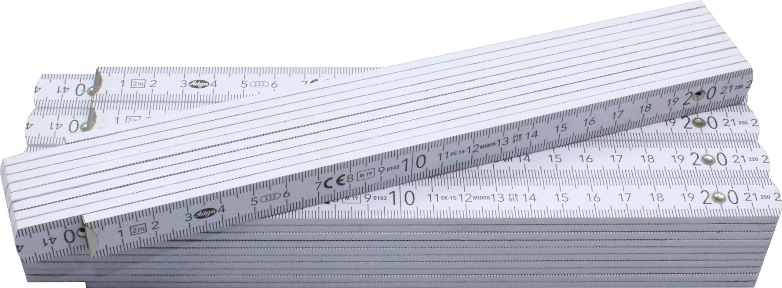Metro Pieghevole In Legno Di Faggio Adga 250plus - 2 Metri, Con Scala Angolare E Blocco A 90°/180° - Foto 4