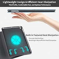 Vista 4 de Funda para Samsung Galaxy Tab S10 Lite / S10 FE / S9 FE 10.9 pulgadas, delgada de piel sintética con soporte de múltiples ángulos y función