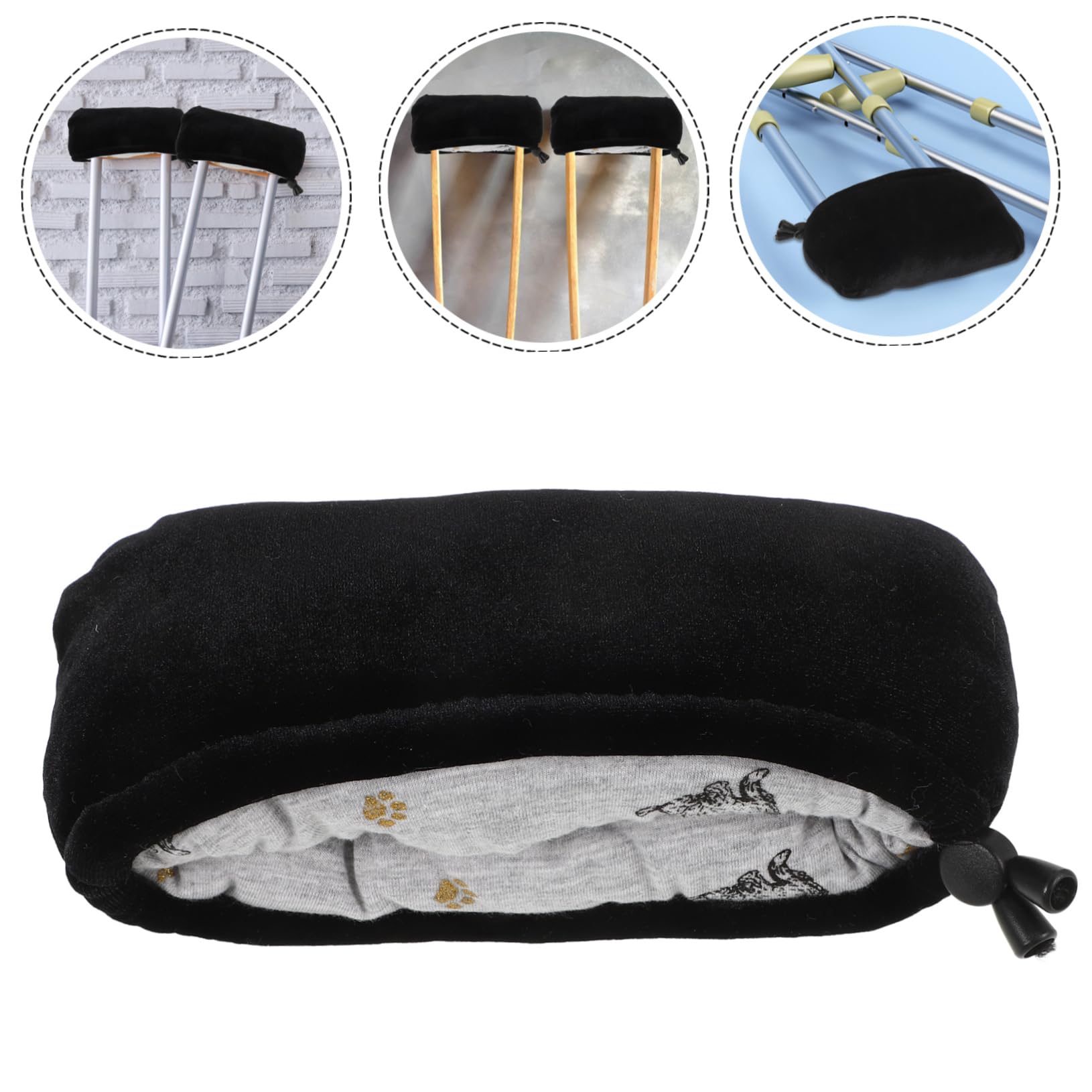 Didiseaon 3 Pares manga de la axila de muleta cubierta del mango de la muleta cubre muletas transpirable Cubierta para muletas Accesorios para muletas cubierta de la axila muleta portatil