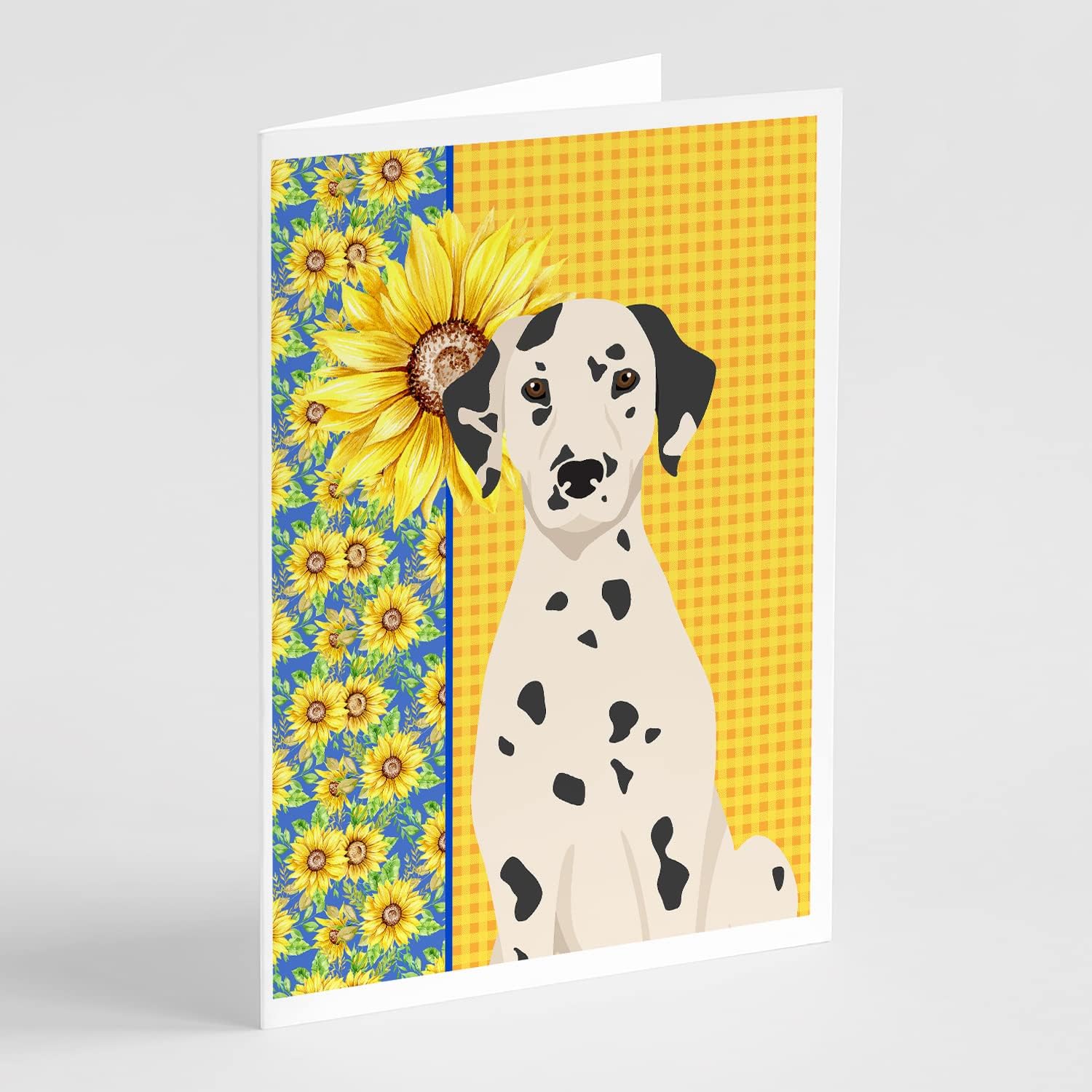 Caroline's Treasures WDK5434GCA7P Summer Sunflowers Brown White Smooth Jack Russell Terrier Greeting Cards and Envelopes Pack of 8 Blank Cards with Envelopes Whimsical A7 Size 5x7 Blank Note Cards