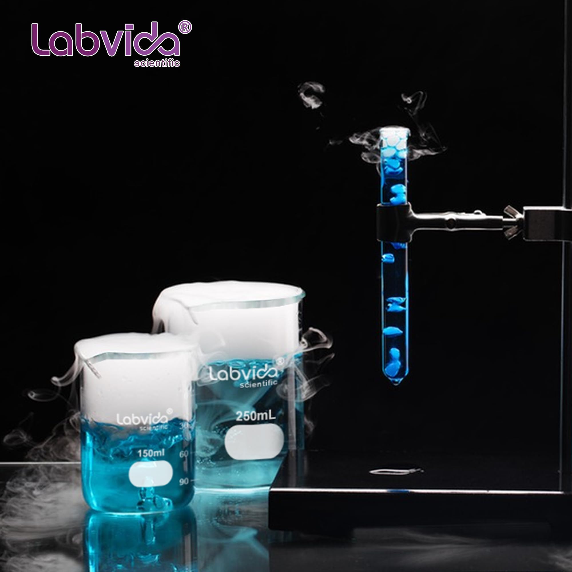 Vaso de vidrio, Vol. 3000 ml, 3.3 Borosilicate Griffin de baja forma con graduación impresa, LVA022