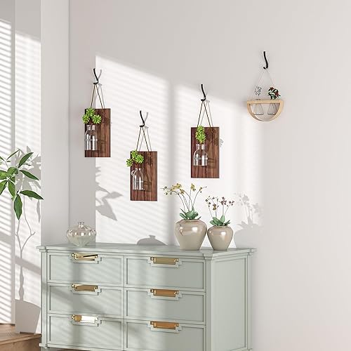 Miniatura 7 de Paquete de 6 ganchos resistentes para montaje en pared, ganchos duraderos para colgar abrigos, mochilas y bolsas, ganchos resistentes al óxido para