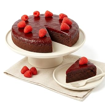 ANDY ANAND CHOCOLATIER Andy Anand Sugar Free Raspberry Chocolate Cake 9"" with Real Chocolate Truffles, Made Traditionally for Luxurious Creaminess, Monk Sugar Sweetened 2.8 lbs