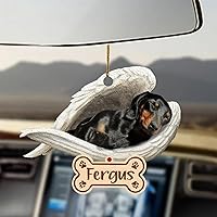 Vista 19 de Chihuahua Sleeping Angel - Adorno conmemorativo de acrílico 2D personalizado para perro, regalo para la pérdida de mascotas, regalo de simpatía