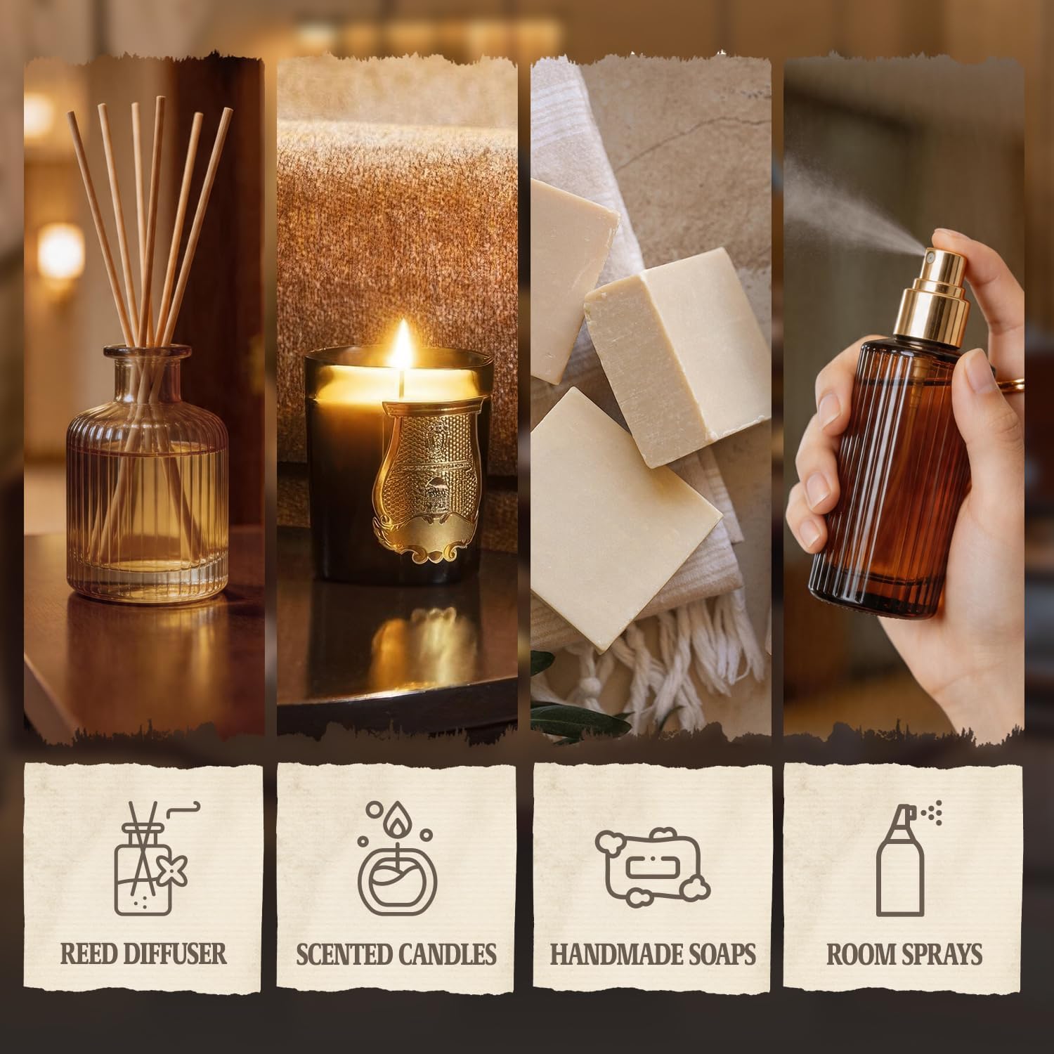 SALUBRITO Hotel Diffuser Oils Gift Set, Hotel Essential Oil for Diffuser, Luxury Fragrance Oils Inspired By 5-Star Classic Hotel Scents, Gift for Women & Men, Candle, Soap Making Scents