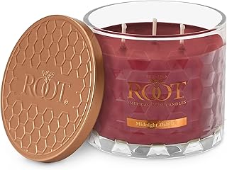 Root Candles Scented Candles Honeycomb Beeswax Blend Premium Handcrafted Candle, 12-Ounce 3-Wick, Midnight Dahlia