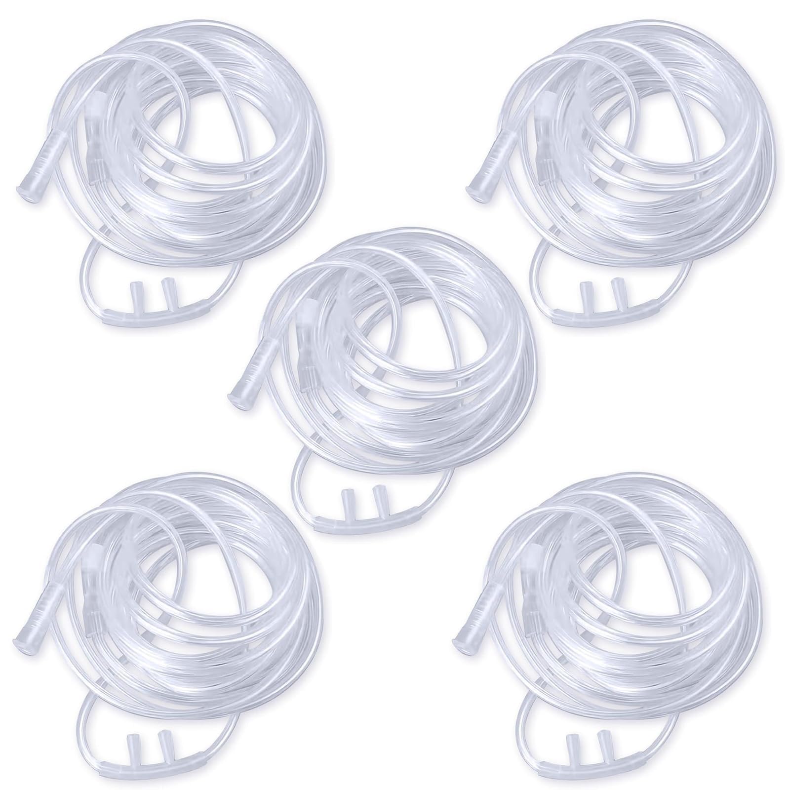 Nasal Cannula for Oxygen Concentrator, 6.6ft Oxygen Tubing Reusable Soft(Pack of 5)