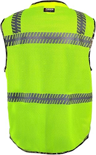 Miniatura 4 de SU350C Surveyors Clase 2 Chaleco de malla de camuflaje | 100% poliéster | transpirabilidad, verde/camuflaje