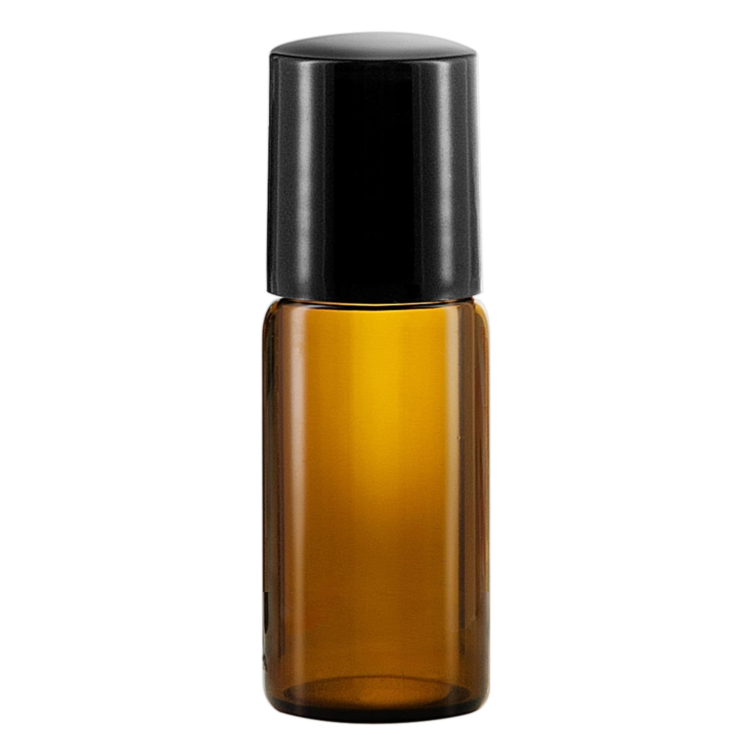 Bottiglie roll on oli essenziali 3ml - 5 confezioni di vetro ambrato riempibile per aromaterapia, profumi o massaggi
